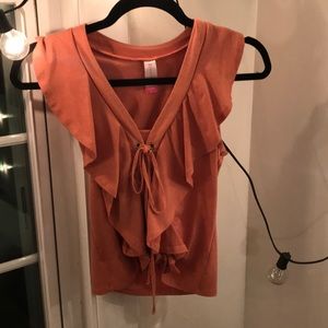 Pink tie up crop top